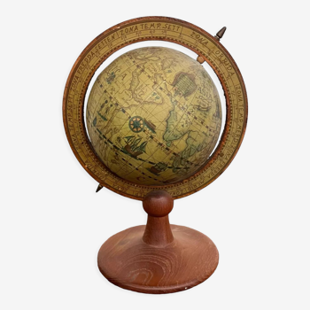 Globe rotatif vintage