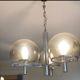 Vintage Club chandelier in chrome and glass by Gaetano Sciolari