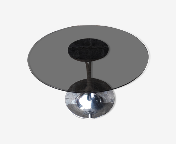 Table ronde pied tulipe vintage