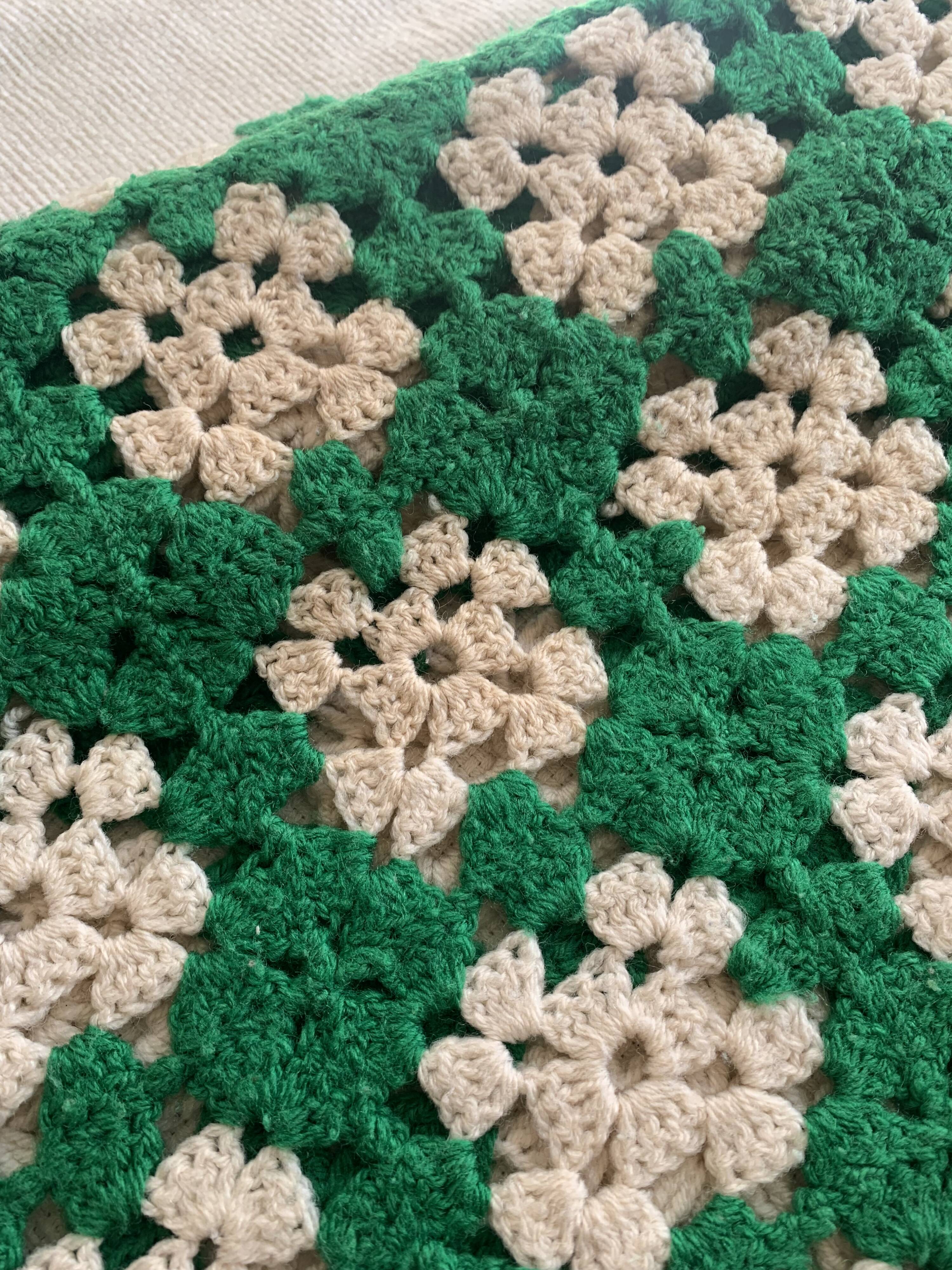 Plaid 70's bedspread