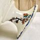 Compotier fruit cutters on pedestal Gien rooster and peonies 1938 1960