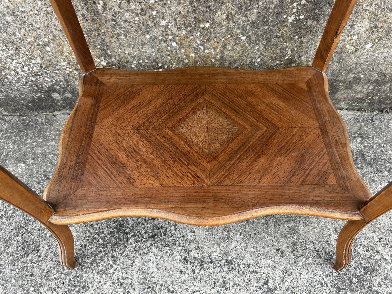 Louis XV style worker, wood and curly veneer, early 20th century