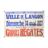 Poster "Great Regatta" - City of Langon - 1937