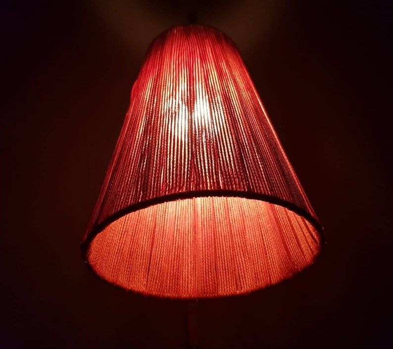 Apply vintage sisal rope Temde Leuchten 70s