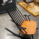 Fauteuil à bascule vintage en hêtre par Varjosen Puunjalostus