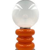 Space Age Orange Murano glass table lamp 1970s