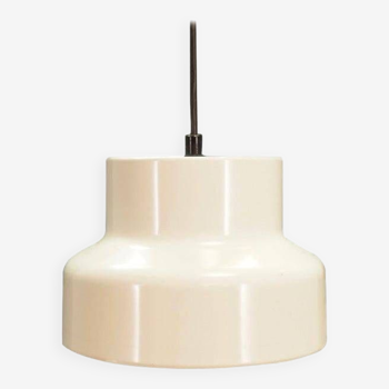 White pendant lamp, Danish design, 1970s, production: Denmark