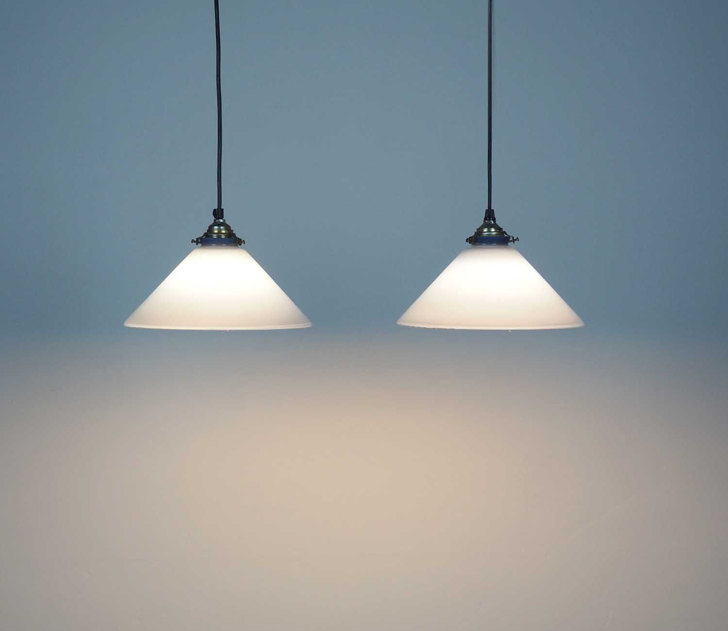 Set of 2 hanging lamps 1930