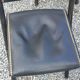 Set of 6 folding chairs, 70s design, 3 leather, 3 moleskin