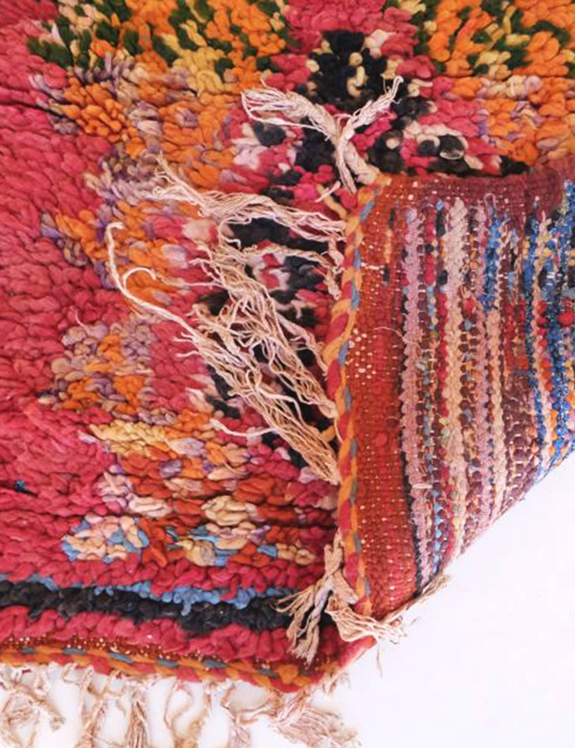 Colourful hallway rug - 258 x 76 cm