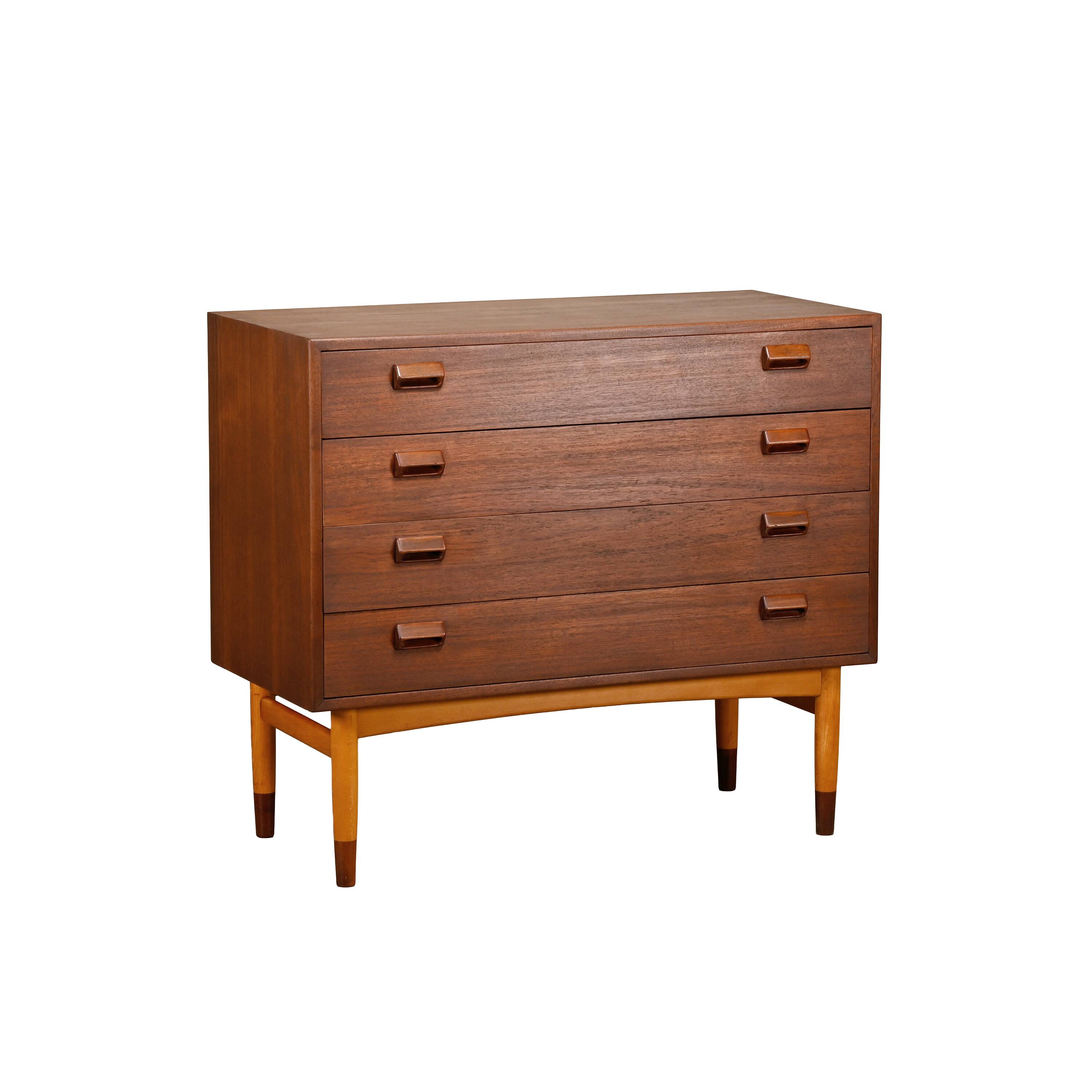 Commode en teck et hêtre de Børge Mogensen, Søborg Møbler