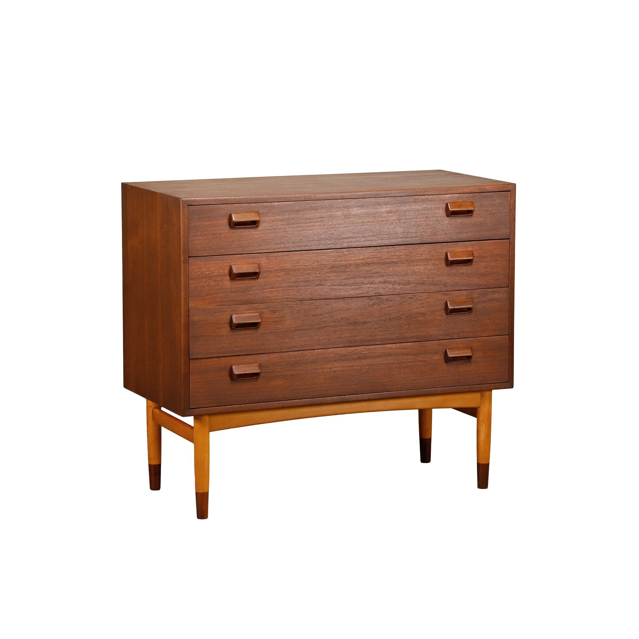 Commode en teck et hêtre de Børge Mogensen, Søborg Møbler