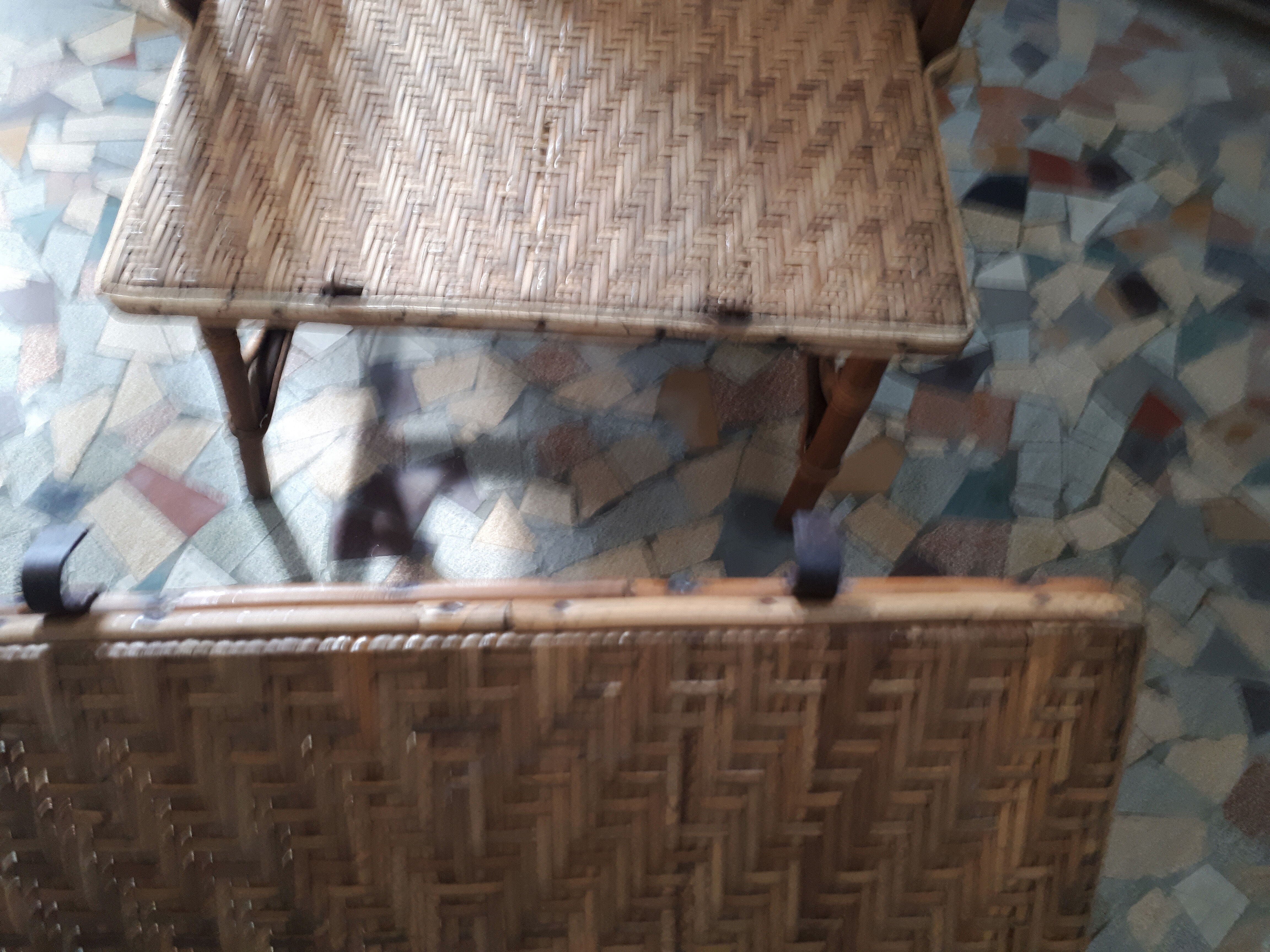 Lounge chair vintage rattan