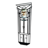 Art Deco wrought iron coat rack
