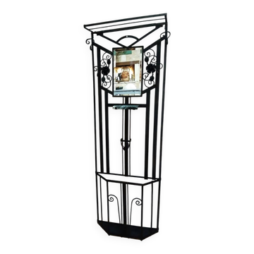 Art Deco wrought iron coat rack