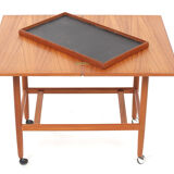 Tea cart with folding table top, Poul Jeppesen, Denmark, circa 1965