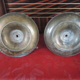 Pair of hand candle holders with pusher