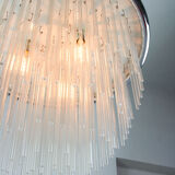 Minimalist handblown glass chandelier, 1970s