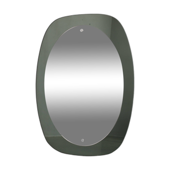 1980s Oval Italian Mirror