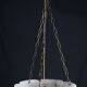 Great design extra large size Art Deco white alabaster chandelier, 1950s