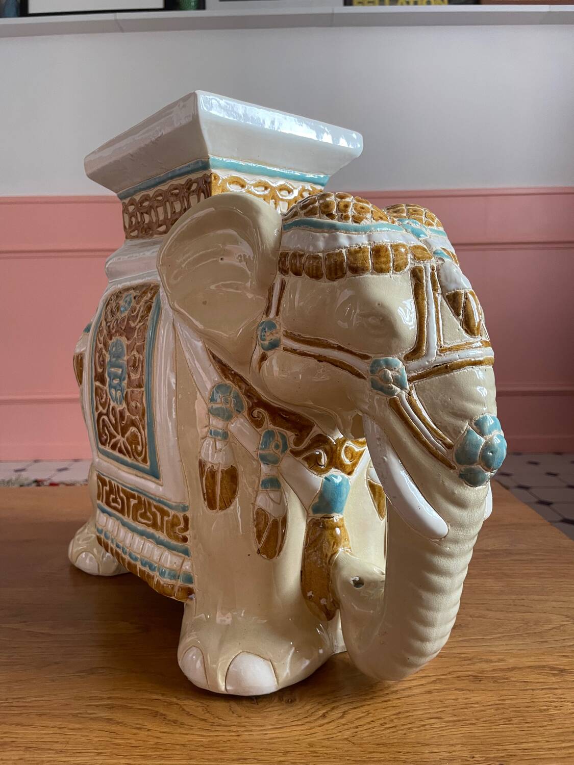 Ceramic elephant plant holder