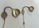 Paire d’appliques vintage orientable , laiton perforé, Suède 1960