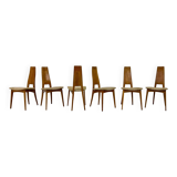 Ensemble de 6 chaises de salle à manger modernes du milieu du siècle, Allemagne, 1980