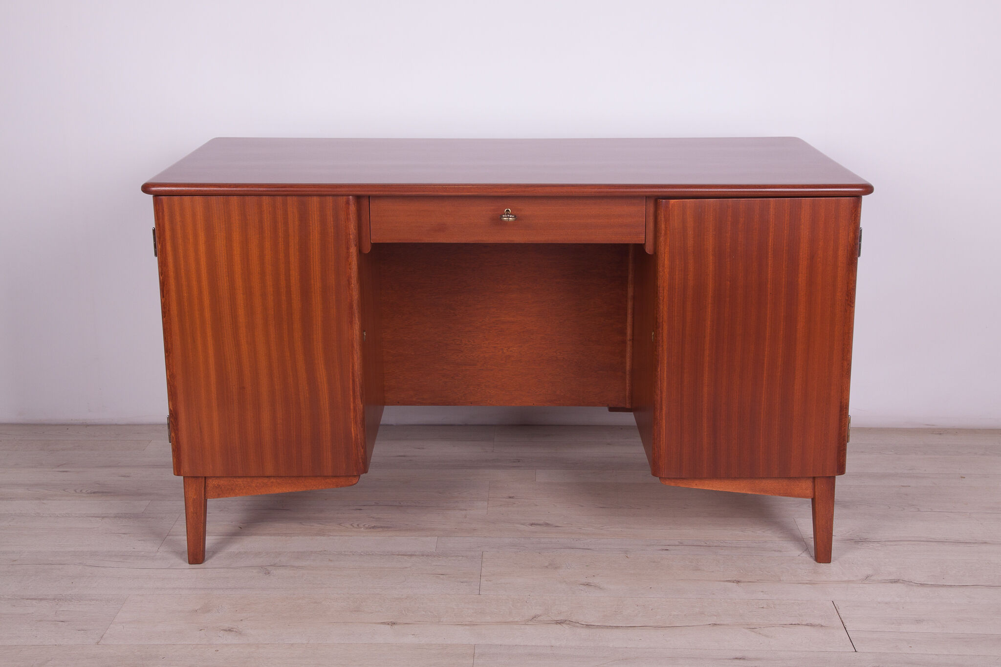 Art Deco Freestanding Teak Desk, 1960s