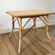 Rattan and bamboo coffee table 60s