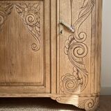 Art Deco oak sideboard with mirror (removable)