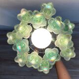 Vintage pendant lamp with tassels and bells