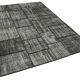 Handwoven turkish contemporary 176 cm x 245 cm black patchwork rug