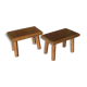 Pair of vintage oak footrests