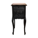 Table de chevet Louis XV patinée noire