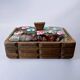 Modernist wood and enamel vanity box by J. Capo Esmaltes, Spain, circa 1970s