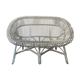 White bench into rattan
