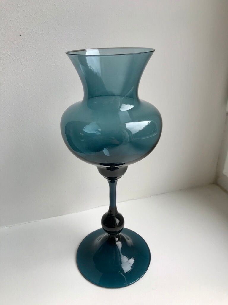 Design vase in smoked glass 70s