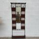 Pair of rattan and metal lockers
