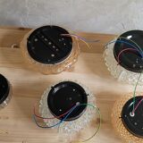 Set of 5 vintage ceiling lights