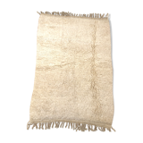 Moroccan berber carpet beni ouarain natural ecru uni 1, 42x0, 97m