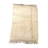 Moroccan berber carpet beni ouarain natural ecru uni 1, 42x0, 97m