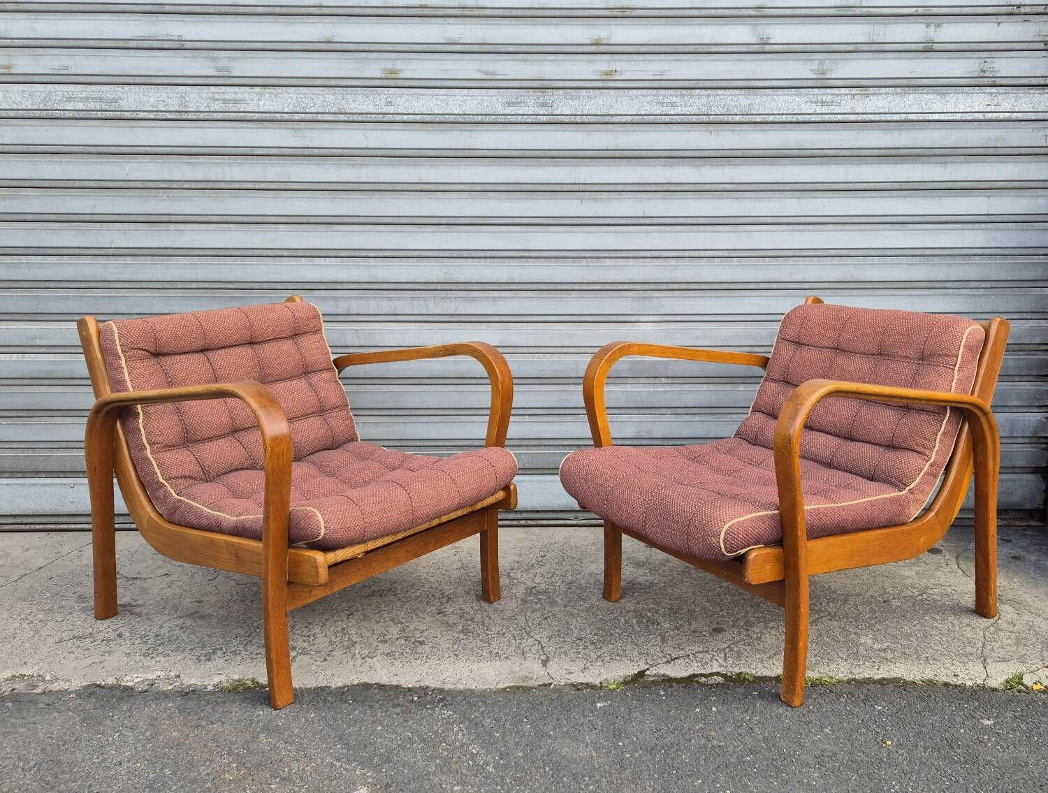 Paire de fauteuils tchèque 1940 circa