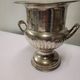 Antique champagne bucket in silver metal medicis shape
