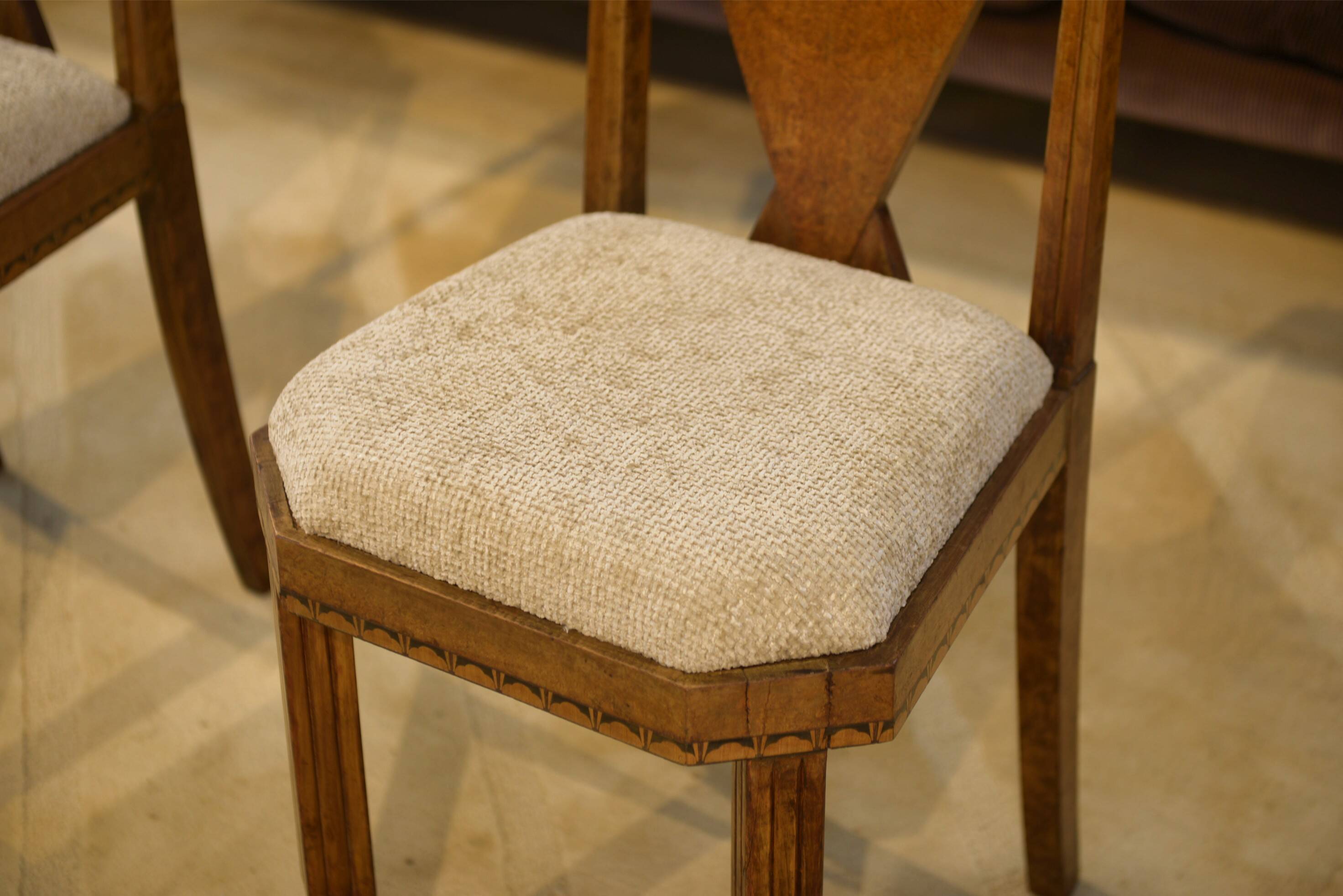 Pair of Art Deco chairs attributed to Baptistin Spade 1930s