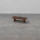 Table basse brutaliste espagnole du XVIIe siècle en bois et fer forgé