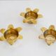 Set of vintage brass candle holders 1970