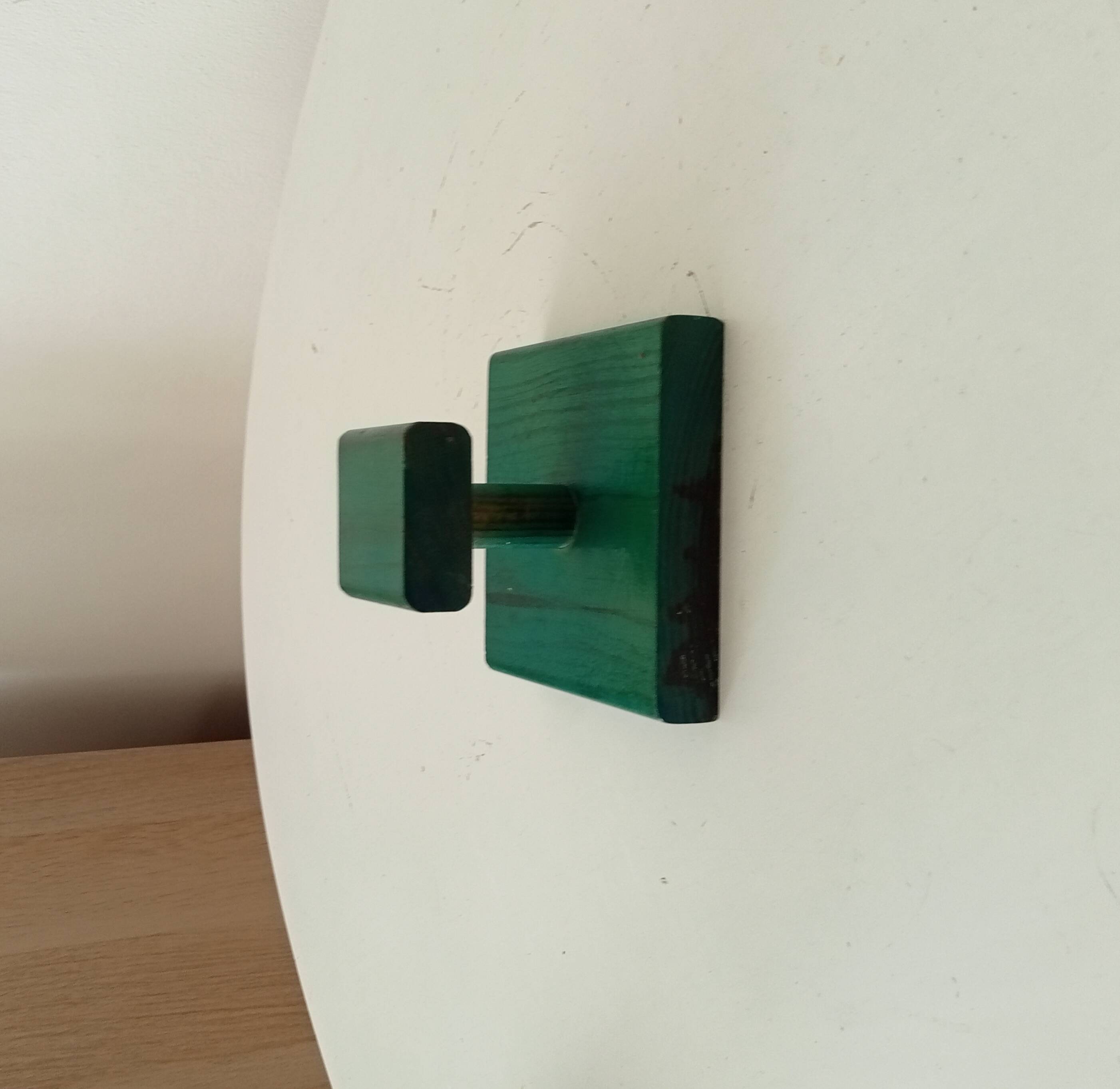 Pair of vintage 1980s wall coat hooks.