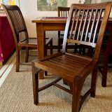 6 solid teak chairs