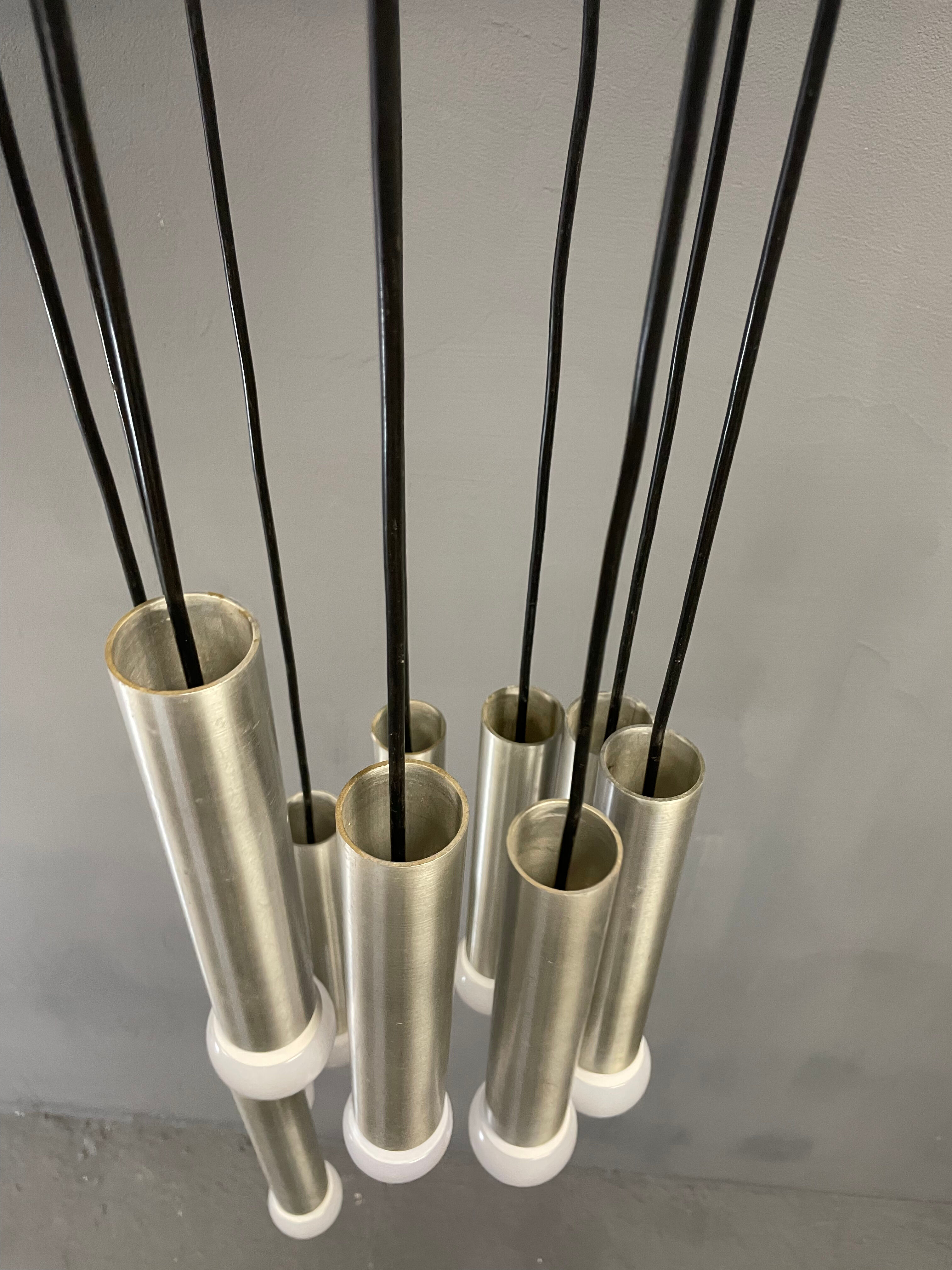 Tubular aluminum suspension 10 lights