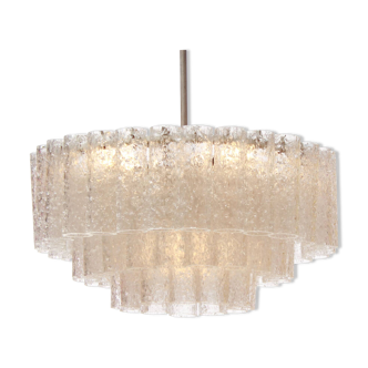 German 1960s chandelier with 60 cristall glass tubes